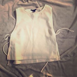 White shirt with open sides